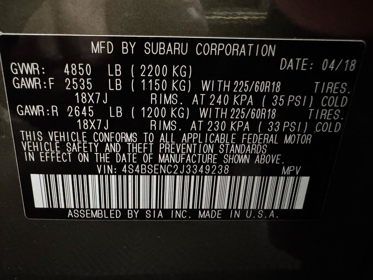 Used 2018 Subaru Outback 3.6R Limited AWD/4WD image 23