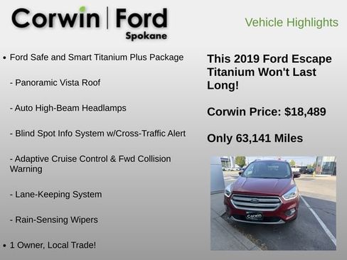 Used 2019 Ford Escape Titanium AWD/4WD image 6