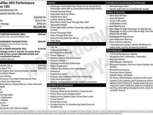 Used 2016 Cadillac SRX Performance w/ Midnight Edition Package AWD/4WD image 44