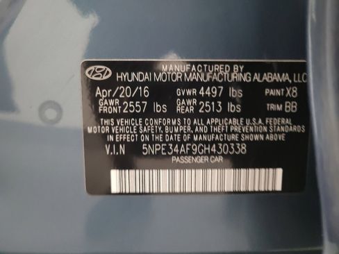 Used 2016 Hyundai Sonata Limited w/ Option Group 05 FWD image 33