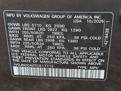 Used 2026 Volkswagen Atlas SE FWD image 25