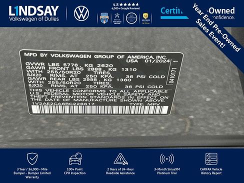 Certified 2024 Volkswagen Atlas Cross Sport SEL R-Line image 29