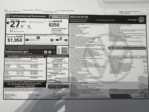 New 2025 Volkswagen GTI SE image 3