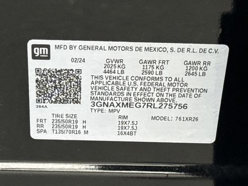 Certified 2024 Chevrolet Equinox RS w/ LPO, Floor Liner Package image 45