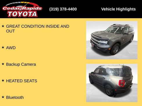 Used 2022 Ford Bronco Sport Big Bend w/ Convenience Package image 8