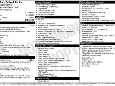 Used 2022 Subaru Outback Limited AWD/4WD image 37