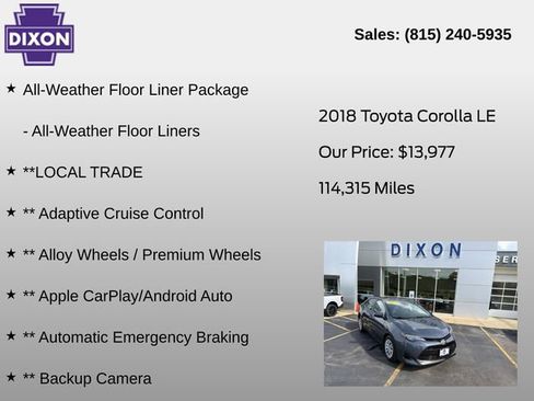 Used 2018 Toyota Corolla LE FWD image 4