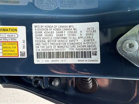 New 2026 Honda Civic Sport image 33