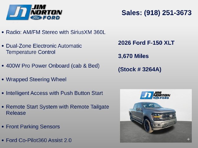 Used 2026 Ford F150 XLT w/ Equipment Group 302A MID AWD/4WD image 15