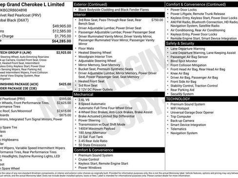 Certified 2024 Jeep Grand Cherokee L Limited w/ Luxury Tech Group II AWD/4WD image 42