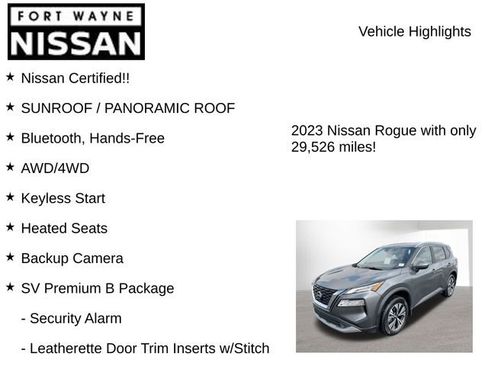 Certified 2023 Nissan Rogue SV w/ SV Premium B Package image 8