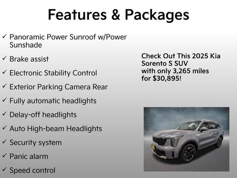 Used 2025 Kia Sorento S w/ Panoramic Sunroof Package AWD/4WD image 17