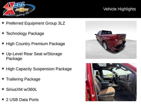 Used 2024 Chevrolet Silverado 1500 High Country w/ High Country Premium Package AWD/4WD image 2