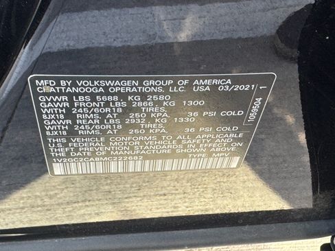 Used 2021 Volkswagen Atlas Cross Sport S AWD/4WD image 9