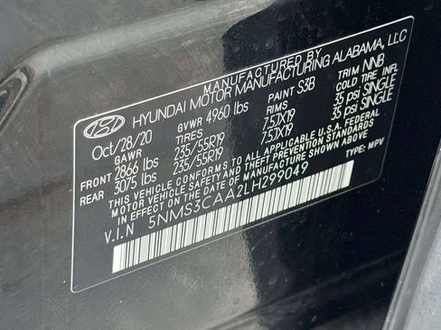 Used 2020 Hyundai Santa Fe SEL AWD/4WD image 26