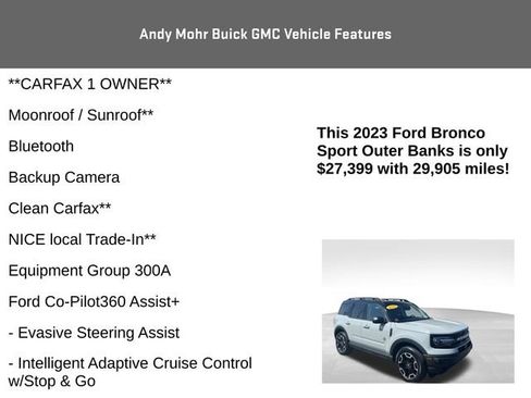 Used 2023 Ford Bronco Sport Outer Banks w/ Tech Package AWD/4WD image 4