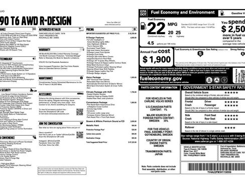 Used 2017 Volvo XC90 T6 R-Design w/ Vision Package image 2