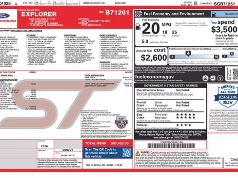Certified 2025 Ford Explorer ST w/ Sun And Sound Package AWD/4WD image 4