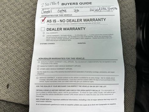 Used 2020 Chevrolet Express 2500 w/ Driver Convenience Package image 37