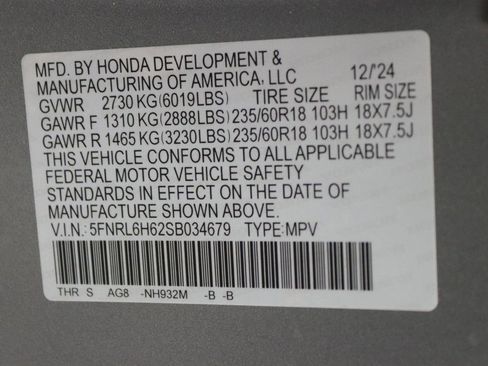 Used 2025 Honda Odyssey EX-L image 16