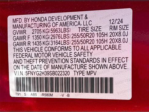 Certified 2025 Honda Pilot Sport image 36