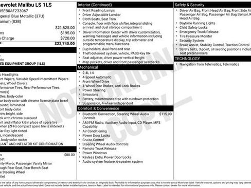 Used 2010 Chevrolet Malibu LS image 4