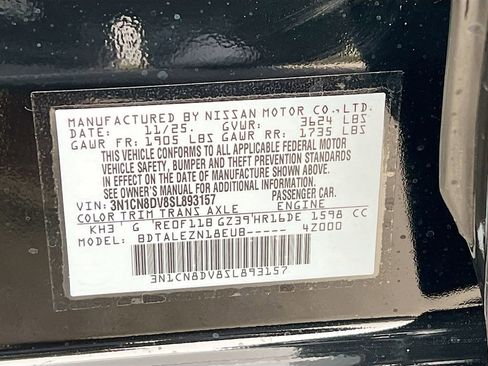 Used 2025 Nissan Versa S w/ Trunk Package FWD image 29