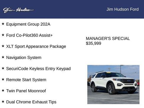 Certified 2023 Ford Explorer XLT w/ Equipment Group 202A image 12