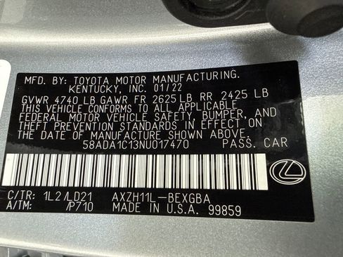 Used 2022 Lexus ES 300h w/ Premium Package FWD image 53
