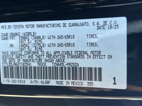 New 2025 Toyota Tacoma Limited image 20