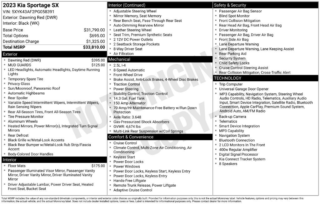 Used 2023 Kia Sportage SX FWD image 35