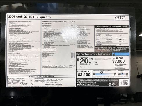 New 2026 Audi Q7 3.0T Premium Plus image 18