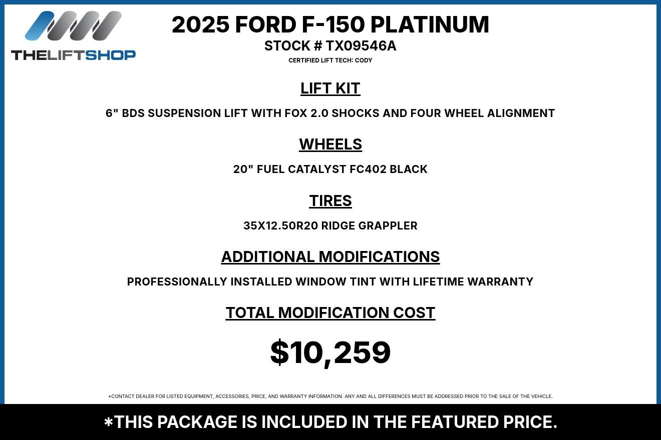 Used 2025 Ford F150 Platinum w/ Equipment Group 703A Plus AWD/4WD image 2