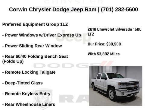 Used 2018 Chevrolet Silverado 1500 LTZ w/ Sport Package AWD/4WD image 6
