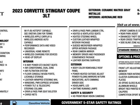 Used 2023 Chevrolet Corvette Stingray Premium Cpe w/ 3LT image 36