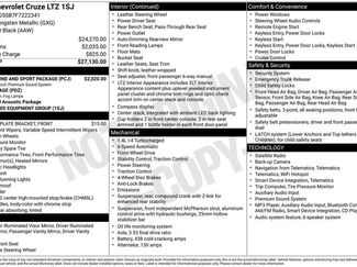 Used 2015 Chevrolet Cruze LTZ w/ Sun, Sound and Sport Package FWD video 1