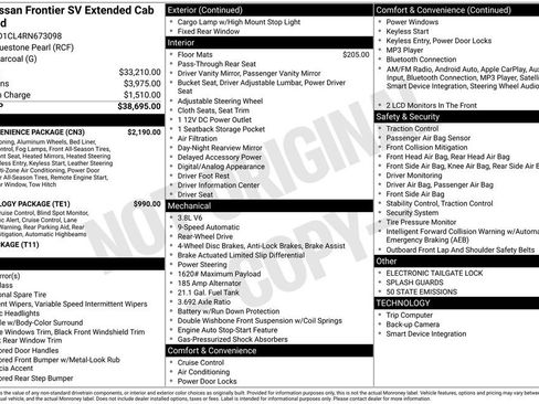 Used 2024 Nissan Frontier SV w/ SV Convenience Package RWD image 48