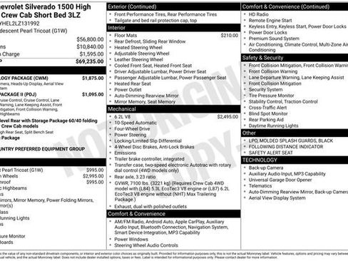 Used 2020 Chevrolet Silverado 1500 High Country w/ Technology Package image 3