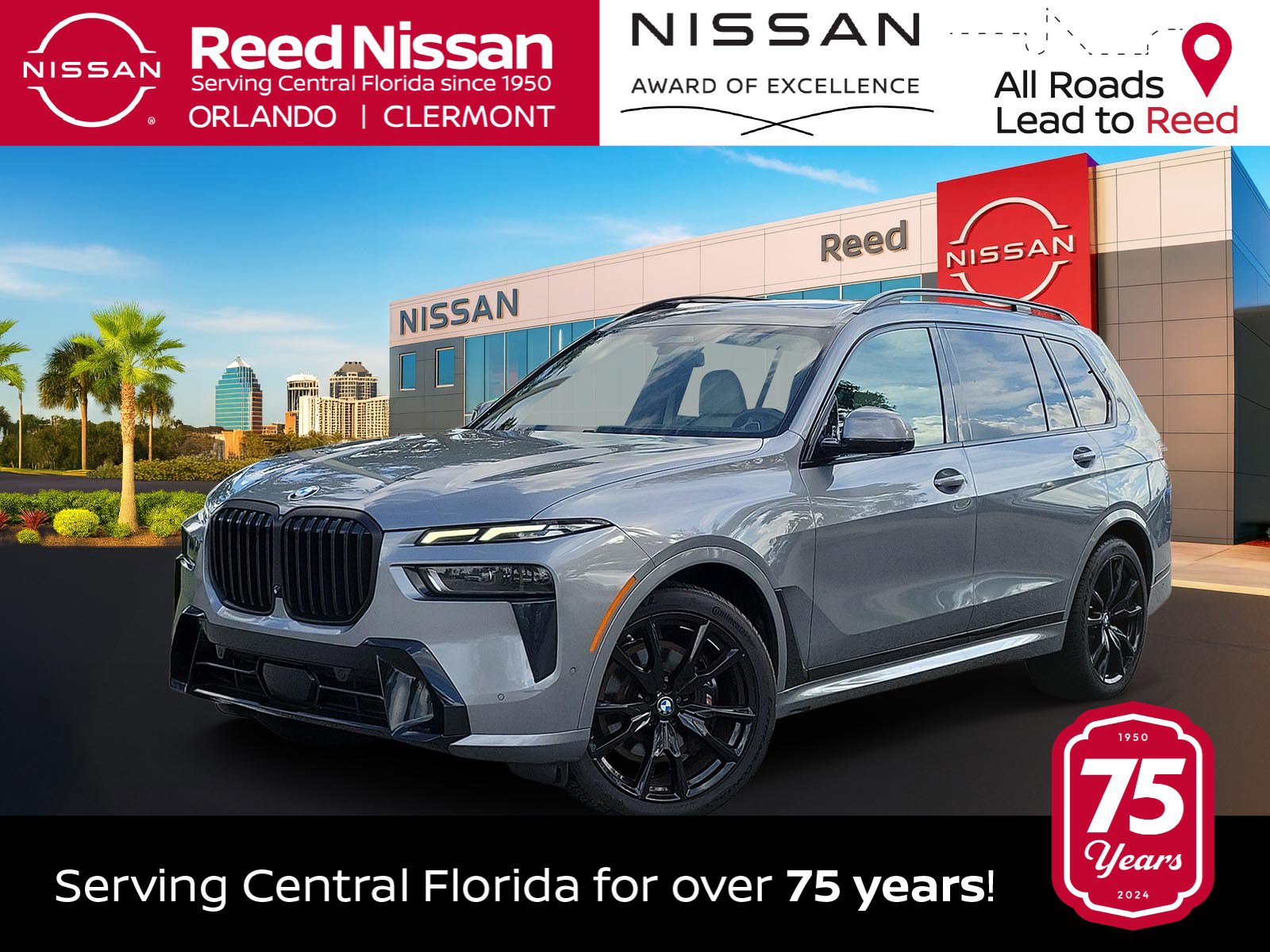 Used 2024 BMW X7 xDrive40i w/ M Sport Package AWD/4WD image 1