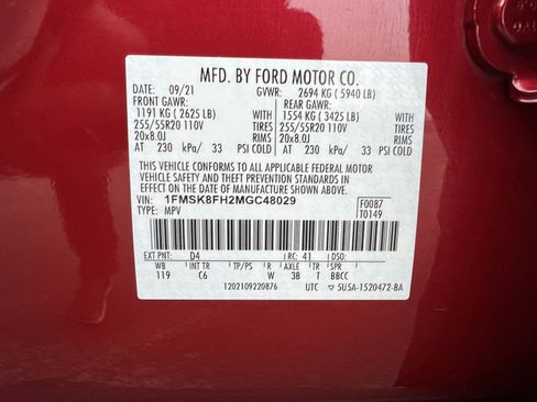 Used 2021 Ford Explorer Limited w/ Equipment Group 301A image 57