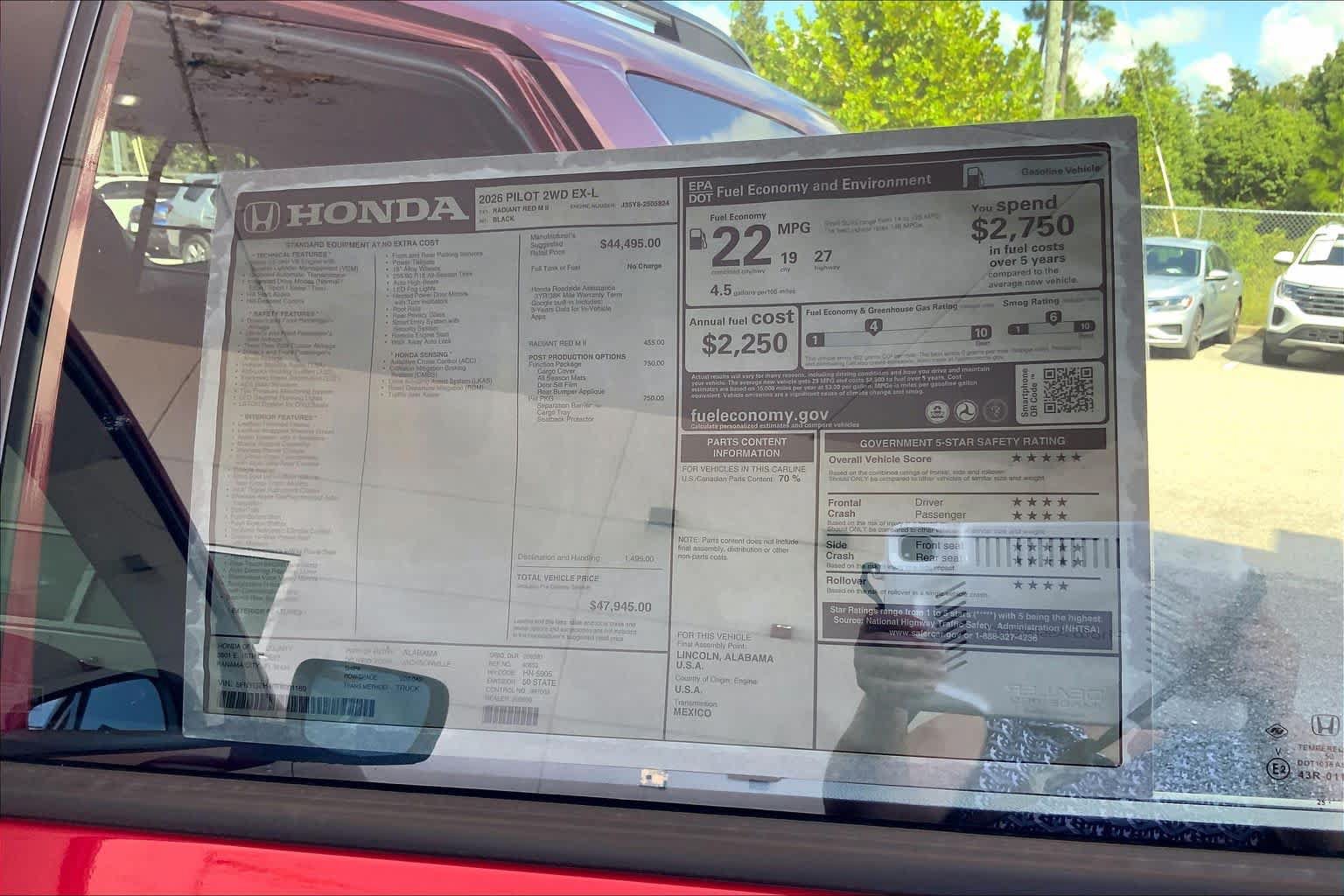 New 2026 Honda Pilot EX-L image 19