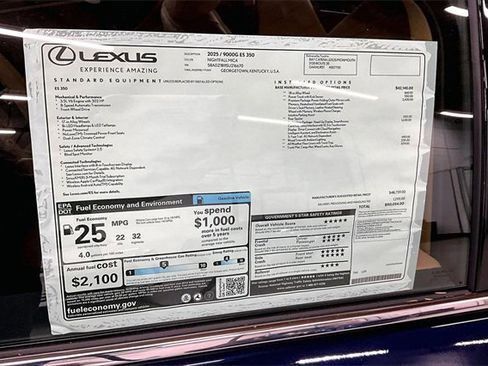 New 2025 Lexus ES 350 w/ Premium Package image 14