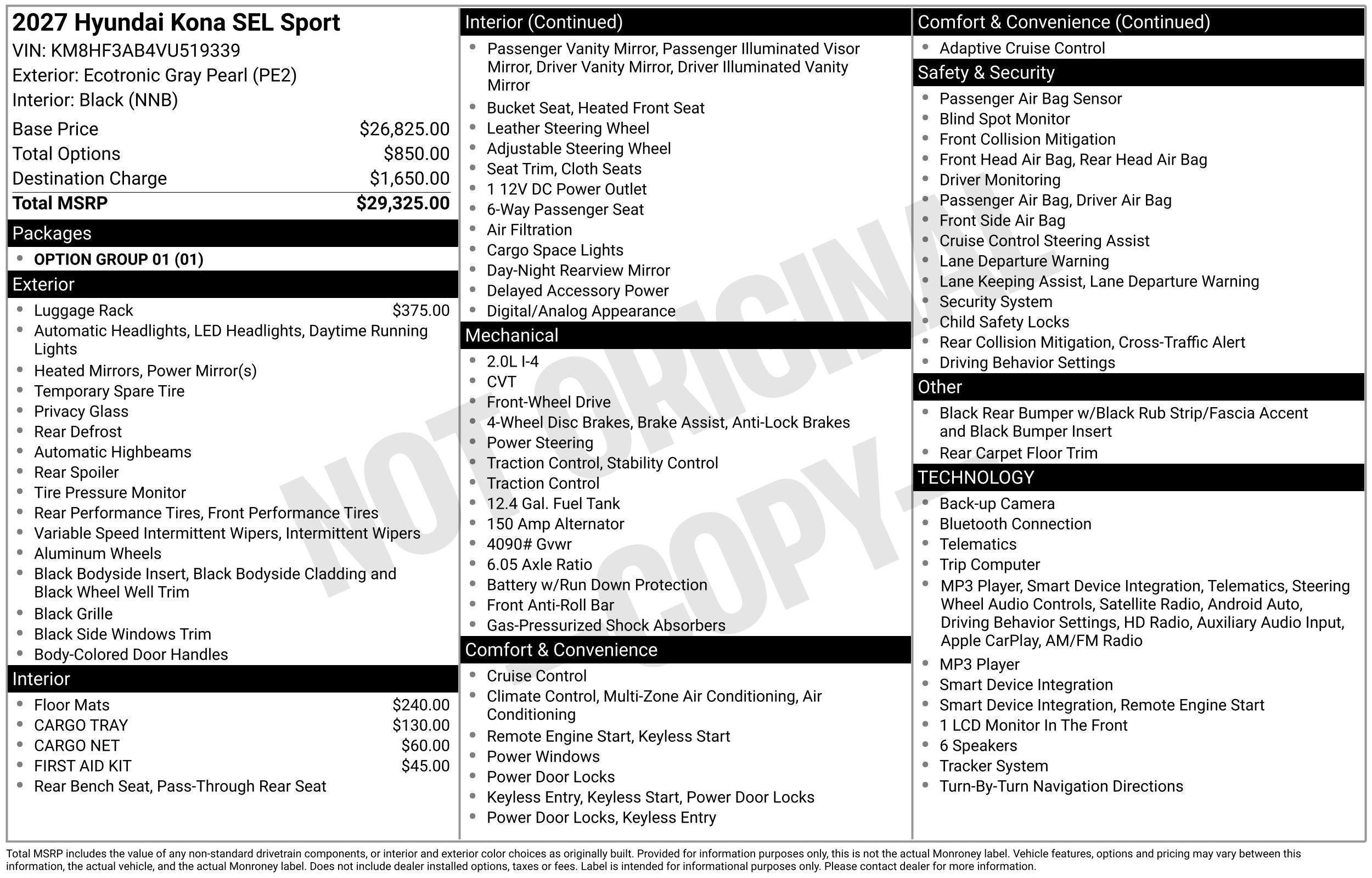 New 2027 Hyundai Kona SEL Sport FWD image 22