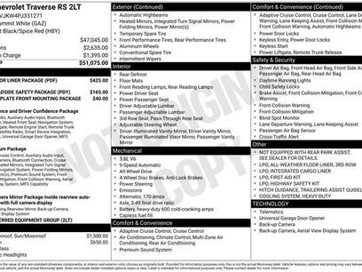 Used 2023 Chevrolet Traverse RS w/ LPO, Floor Liner Package