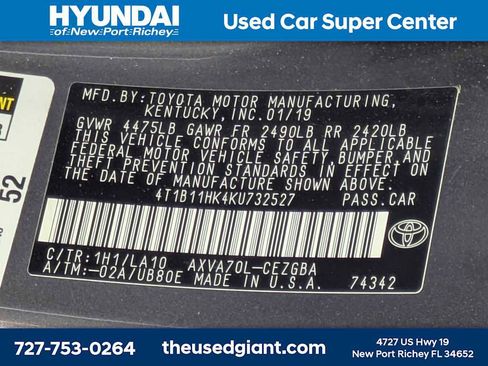 Used 2019 Toyota Camry XLE FWD image 39