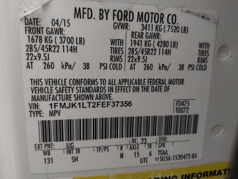 Used 2015 Ford Expedition EL Platinum RWD image 33