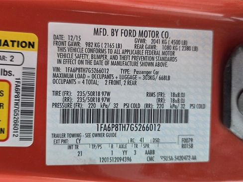 Used 2016 Ford Mustang Coupe w/ Enhanced Security Package RWD image 18