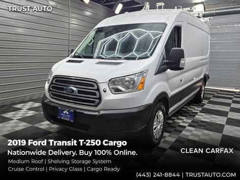 Used 2019 Ford Transit 250 148 Medium Roof w/ Exterior Upgrade Package RWD image 1