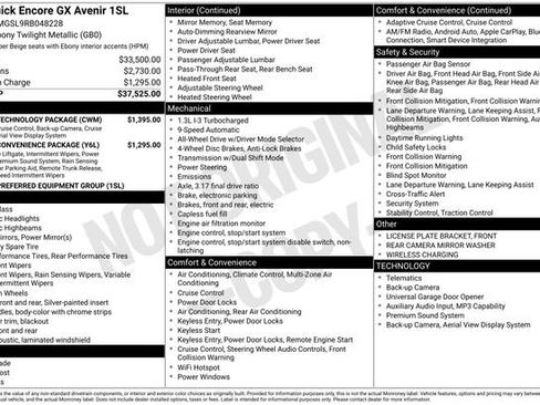 Used 2024 Buick Encore GX Avenir w/ Avenir Technology Package AWD/4WD image 32
