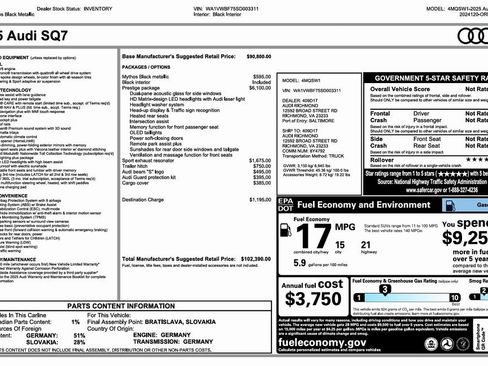 Used 2025 Audi SQ7 Prestige image 25